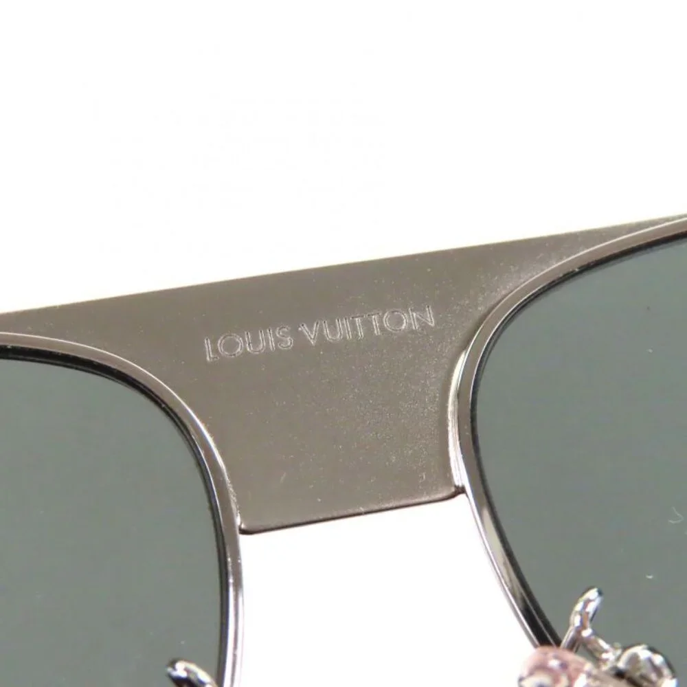 Louis Vuitton Pacific Pilot Eyewear Sunglasses Silver Orange Damier